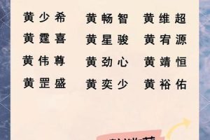 姓黄的2025年05月25日起名时需要注意的禁忌