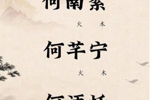 姓何的2025年05月27日男孩最旺的名字